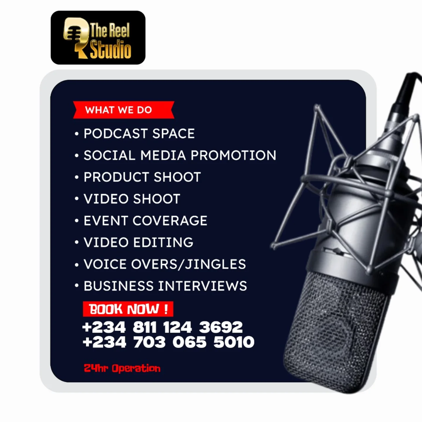 Podcast and Content Studio in Egbeda Alimosho | Thereelstudiong